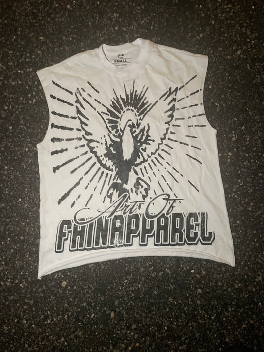 Sleeveless White Tee Shirt
